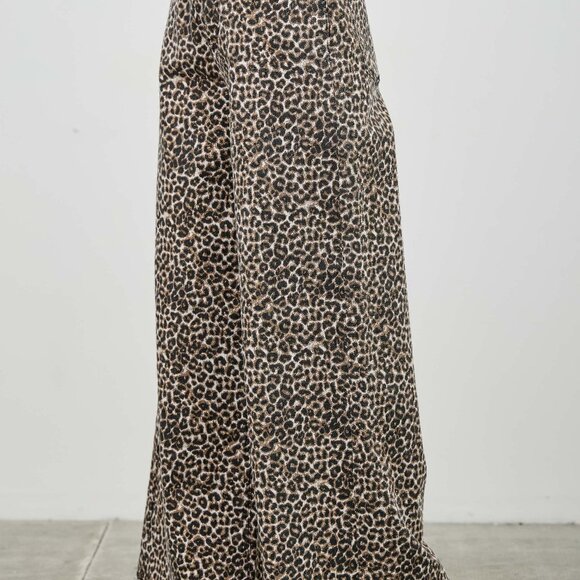 High End Boutique Animal Print Wide Leg High Rise Plus Size Pants Size 3X - Picture 3 of 8